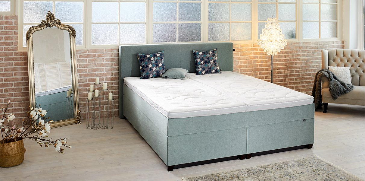 Boxspring-Wasserbett JOOP! Stoffbezug hell Abbildung 5